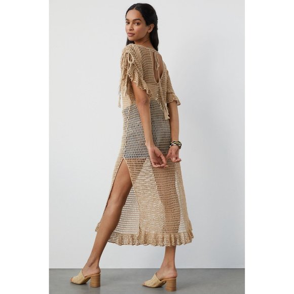 Anthropologie Anna K Gold Mesh Layer - Picture 4 of 11